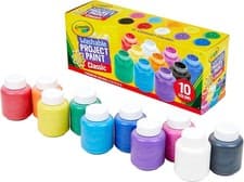 Image of CRAYOLA Washable Kids Paint Set, 10 Colours Children Arts & Crafts Supplies