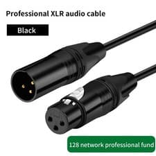 Image of XLR Male to Female Audio Cable Mic Lead Balanced Patch Extension UK