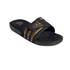 Image of Adidas Unisex Men Womens Slides Adissage Premium Sliders UK Sizes - Black & Gold