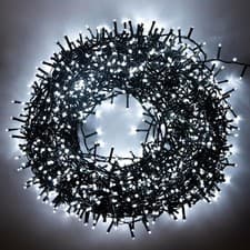 Image of 2000 LEDs Christmas Tree Compact Cluster Fairy Lights 8 Light Modes Cool White