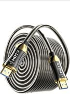 Image of 8K HDMI Fibre Optic Cable 3M, Steel Armour Optical HDMI 2.1 Cable 48 Gbps
