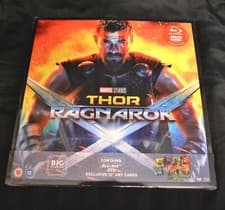 Image of Big Sleeve Edition Blu Ray Movie Marvel THor Ragnarok 2017 with DVD & Art Cards