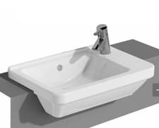 Image of VITRA S50 Compact Semi Recessed Basin 550mm Right Handed Square - 5340B003-0029