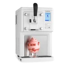 Image of Ice Cream Maker Machine Compressor Automatic LCD Sundae 1.5 L Steel 200 W White