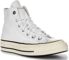Image of Converse A07444C Court Patch Canvas & Leather Mens Trainer White UK 6 - 12