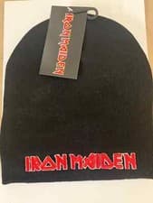 Image of Iron Maiden Classic Embroidered Logo Beanie Hat Officially Licensed Item
