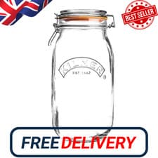 Image of Kilner Clip Top Jar Square 2.0 Litre