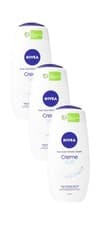 Image of 3 x 250ml NIVEA Care Shower Creme Soft, Enriched with Almond Oil, Moisturising