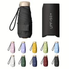 Image of Mini Pocket Umbrella Compact 5 Fold Travel Rain Windproof Anti UV Sun Small UK