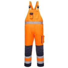 Image of Portwest Dijon Hi-Vis Contrast Work Bib and Brace Durable Reflective TX52