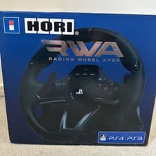 Image of NEW HORI RWA Apex Racing Wheel & Pedal In Black For PS3/PS4 In BOXED