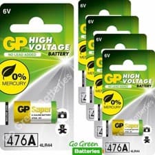 Image of 5 x GP 4LR44 6V Alkaline Batteries 476A A544 PX28A L1325