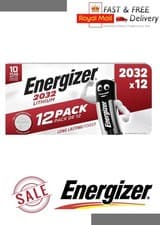 Image of 12 x CR2032 Energizer Battery BR2032 Lithium 3V Coin Cell Button Batteries