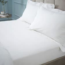 Image of Bianca Plain Dye 100% Egyptian Cotton 180 Thread Count Fitted Sheet