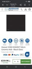 Image of Hoover HH64BV 60 cm 4 Zone Ceramic Electric Hob - Black