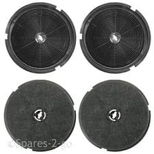 Image of 4 x Carbon Charcoal Filters Anti Odour Round For CDA CHA1 Cooker Hood