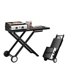 Image of Gas Grill Griddle Portable Plancha BBQ Stainless Steel Burner Hot Plate Camping