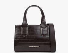 Image of MARIO VALENTINO Spa SATAI TOTE CAFE CROC EFFECT GOLD HARDWEAR £109 #B10