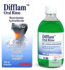 Image of Difflam Oral Rinse 0.15% 300ml | Sore Mouth & Throat Pain Relief | UK Pharmacy