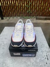 Image of Adidas 20-20 FX Men’s Running Sneakers 10.5 White Blue Red Jog Shoes