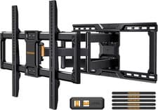 Image of Perlegear UL Listed Full Motion TV Wall Bracket for 42–90 Inch TVs up to 68KG