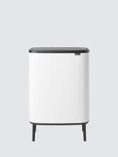 Image of Brabantia Bo Hi 2 x 30L Modern Indoor Kitchen Slim Recycling Touch Bin White A