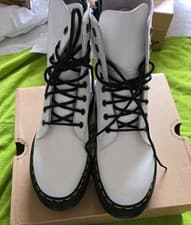 Image of Dr Marten Jadon 8 Eye Boot White