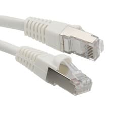 Image of Cat6A SSTP LSZH RJ45 Network Ethernet Patch 10GIG Cable 1m White