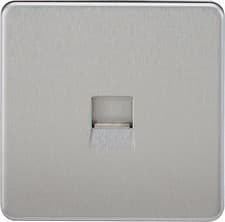 Image of Knightsbridge Screwless Telephone Extension Secondary Wall Single Socket Plate