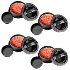 Image of Set of 4 Hamburger Press 3in1 Burger Former Black Patty Press