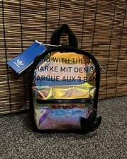 Image of Adidas Iridescent Transparent Mini Travel Backpack Bag Multicolour New RRP £55