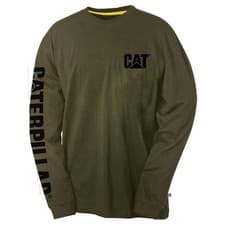 Image of Caterpillar Mens Trademark Banner Long Sleeve T-Shirt FS4642