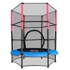 Image of GALACTICA Trampoline Children’s Mini With Safety Net – 4.5FT Kids Rebounder Blue