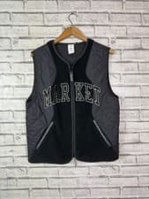 Image of BNWT Puma Market Fleece Quilted Full Zip Gilet Vest Mens Spellout M