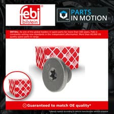 Image of Sump Plug fits BMW Oil Drain 24111423591 24117533937 Febi Top Quality Guaranteed