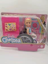 Image of Barbie Doll Chelsea Wheelchair Blonde with Accessories