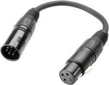 Image of Adam Hall Cables 3 STAR DGF 0020 - Adapter Cable DMX 3-Pole XLR Female to 5-Pole