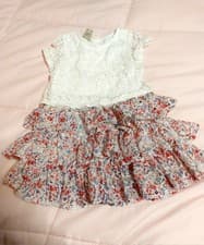 Image of Girls BNWOT Monsoon Lace Floral Petticoat Dress 12 - 18 mths