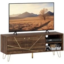 Image of HOMCOM TV Stand Cabinet 130cm TV Unit w/ Adjustable Shelves for Living Room