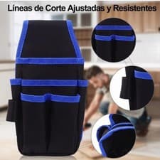 Image of Tool Storage Fanny Pack Oxford Cloth Blue Small Tool Pouch For Electrician