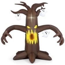 Image of 7.8 Ft Halloween Inflatables with Ghost and Dimming Infinity Mirror Light