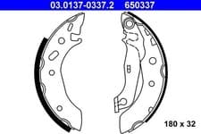 Image of Brake Shoe Set ATE 03.0137-0337.2