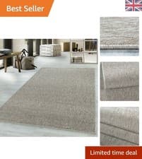 Image of Luxury Short Pile Flat Weave Rug 160cm x 230cm – Stain Resistant & Easy Care