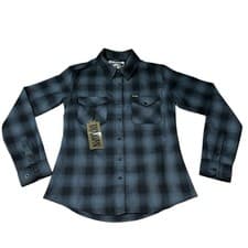 Image of Dixxon Flannel Co “The Storm” D-Tech Snap Flannel W Small Blue Black Plaid NWT
