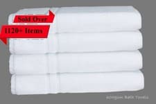 Image of 4X White Hotel Quality 100% Pure Cotton Egyptian Big Towel Bath Towels 600 gsm