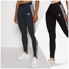 Image of Women’s Adidas New 3-Stripes Leggings/Bottoms Running Gym Black For Sale