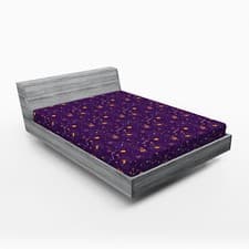 Image of Space Fitted Sheet Galaxy Elements Cartoon Style