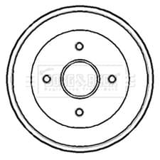 Image of 2x Brake Drums (Pair) Rear BBR7168 Borg & Beck 4320000QAG 8200741074 4320000Q0C
