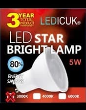 Image of GU10 LED Bulbs 5W Warm Daylight Cool White 3000K 4000K 6000K Spotlight♻️120° ECO