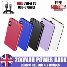 Image of 20000mAh Portable Power Bank LED Display 20W Super Fast Charger USB-C & USB Port